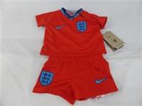 NEW Nike England Unisex Shorts & T-shirt Football Set UK Size 3-6 Months