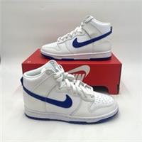 Nike Dunk High Top Retro White Concord Blue Leather Trainers - Size UK 6 EU 40