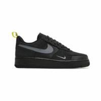 Size 5 - Nike Air Force 1 Low Cut Out Swoosh - Black