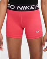 NEW Nike Pro Girls Shorts Hot Pants XS S M L XL Age 7 to 15 DA1033-629 Pink Red