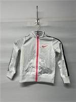 Girls Nike White Zip Track Jacket Size 3-4 Years (98-104cm) Brand New