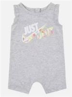 Nike Baby Romper Suit With Swoosh in Grey - Size 9-12 Months