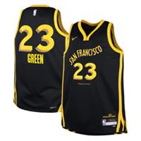 Golden State Warriors Jersey NBA Kid's Nike City 23/24 - Green - New - 14-16 Years Regular
