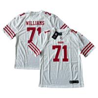 San Francisco 49ers Jersey Kid's Nike NFL Road - Williams 71 - New - 18-20 Years Loose
