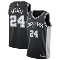 San Antonio Spurs Jersey Kid's NBA Nike Icon Top - Vassell 24 - New - 14-16 Years Regular