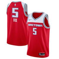 Sacramento Kings Kid's Jersey NBA Nike City 19/20 - Fox - New - 18-20 Years Regular