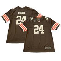Cleveland Browns NFL Jersey (Size 18-20Y) Kid's Nike Home Top - Chubb 24 - New - 18-20 Years Loose