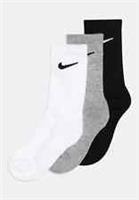 NEW Nike Children's MULTI Crew Cotton Socks Kids Junior 3 Pairs Black White Grey