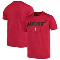 Miami Heat Kid's T-Shirt (Size 10-12y) NBA Nike Practice Logo Legend Top - New - 10-12 Years Regular