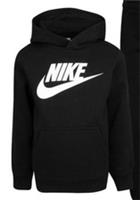 Nike Fleece Hoodie Juniors Boys Black Size UK 4-5 Years (RefX29)