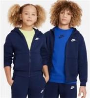 Nike Sportswear Club Full Zip Hoody Juniors Boys Navy Size UK 13 Years (RefX32)