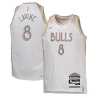 Chicago Bulls Kid's Jersey NBA Nike City Top - Lavine 8 - New - 8 Years Regular