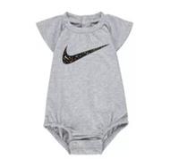 Nike Baby Girls Bodysuit Romper Grey Soft Cotton One-Piece Outfit Newborn to 24M