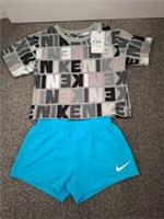 GIRLS NIKE SHORTS SET AGE 6 - 7 YRS BNWT