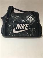 Nike Womens Tote Bag Soft Leather Embroidered Design Navy 2006 Bag NWT
