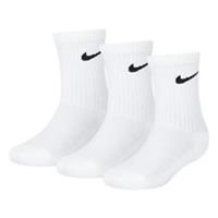 NEW Nike Children's White Crew Cotton Socks Kids JUNIOR - 3 Pairs