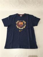 Nike FC Barcelona 2006 T-Shirt Boys Size S (8/10yrs) Navy Crew Neck Cotton BNWT