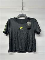 Womens Nike Air Black Cropped Sports T-Shirt Size 10 (Small) Brand New