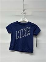 Babies Nike Dri Fit Navy Logo T-Shirt Size 12 Months Brand New
