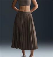 BNWT Womens Nike Brown 24.7 Perfect Stretch Pleated Midi Skirt Size L RRP &pound;130