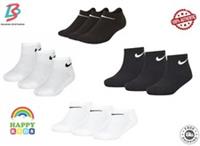 Nike Kids Socks 3 Pairs Cushioned Ankle No-Show Everyday Sports Training Socks