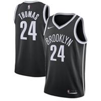 Brooklyn Nets Kid's Jersey (Size 10-12y) NBA Nike Icon Top - Thomas 24 - New - 10-12 Years Regular