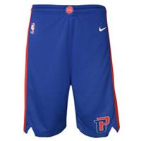 Detroit Pistons Kid's Shorts (Size 8y) NBA Nike Icon Swingman Shorts - New - 8 Years Regular