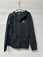 Boys Nike Jordan Black Zip Up Logo Hoodie Size 13-15 Years Brand New
