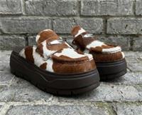 Nike Air Jordan Mule Cow Print Baroque Brown Womens Uk 3.5 Sliders Trainers