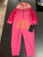 Nike Air Jordan Playsuit 'Jumpman' Coverall Hooded 18m 80-86cm Pinksickle BNWT