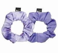 Nike Gathered Hair Ties Hairbands Scrunchies 2 Pack Ladies Purple Lavender