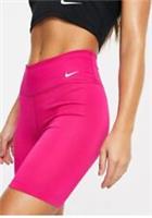 Nike Dri Fit 7 inch Ladies Biker Gym Legging Shorts Dark Pink Size Large 16-18 - L Regular
