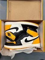 Nike Air Jordan 1 Retro OG High Taxi Yellow Toe UK 8.5 EU 43 New in box