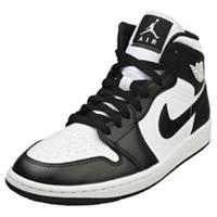 Nike Air Jordan 1 Mid Womens Fashion Trainers in White Black
