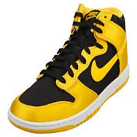 Nike Dunk High Womens Fashion Trainers in Black Yellow