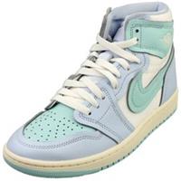 Nike Air Jordan 1 High Womens Fashion Trainers in Blue Light Dew
