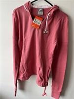 Nike Ladies V Neck Cotton Hoodie XS Dark Pink BNWT