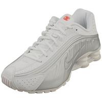 Nike Shox R4 Womens Fashion Trainers in White Silver Colour