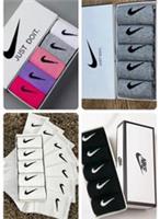 Nike Crew Socks 5 Pack - White Cotton Sports Gym Socks - Unisex Men & Women