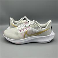 Nike Air Zoom Pegasus 39 Gym Trainers White Gold Running Shoes UK 6.5 EU 40.5