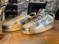Pair of Nike Dunk Low V1.1 Hand Carved Mahogany Display Piece