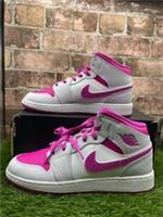 New Nike Air Jordan 1 Low Mid (Gs) White/pink Dv0990-111 Uk 5.5 With Box