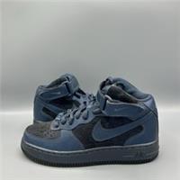 Nike Air Force 1 Mid '07 PRM AF1 Sneakers Metallic Navy Blue Shoes UK 4 EU 37.5