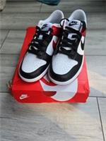 Nike Dunk Low Gym Red Black White Sneakers Uk 3 Eu 33.5 US 3.5 New Boxed