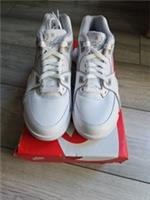 NIKE Air Flight White Grey Patent Sneakers Trainers UK 5 Eur 38 HF0406100 New