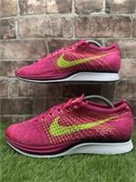 New Nike Flyknit Racer Fireberry Gym Running Trainers Uk Size 9.5 526628-607