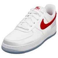 Nike Air Force 1 07 Ess Womens Fashion Trainers in White Red