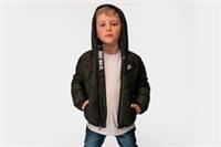 Nike Infant Hooded Puffer Jacket Black Full Zip Just Do It Coat 45 Years New