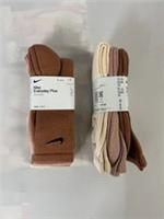 Nike Everyday Plus Cushioned Cotton Crew Socks Brown Beige Men Woman All Sizes