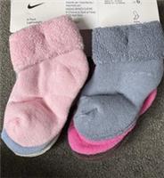 NEW NIKE KIDS TERRY CUFFED INFANT TODDLER UNISEX SOCKS 6 PACK MULTICOLOUR 2-4YRS